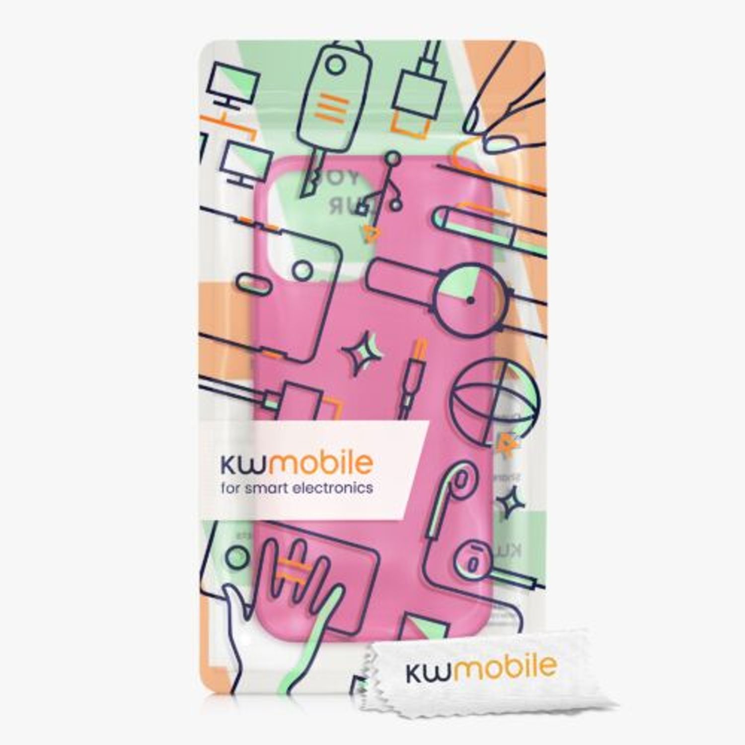 Husa pentru Apple iPhone 13 Pro Max, Silicon, Roz, 55970.77, Kwmobile fotografia produsului View 6 L
