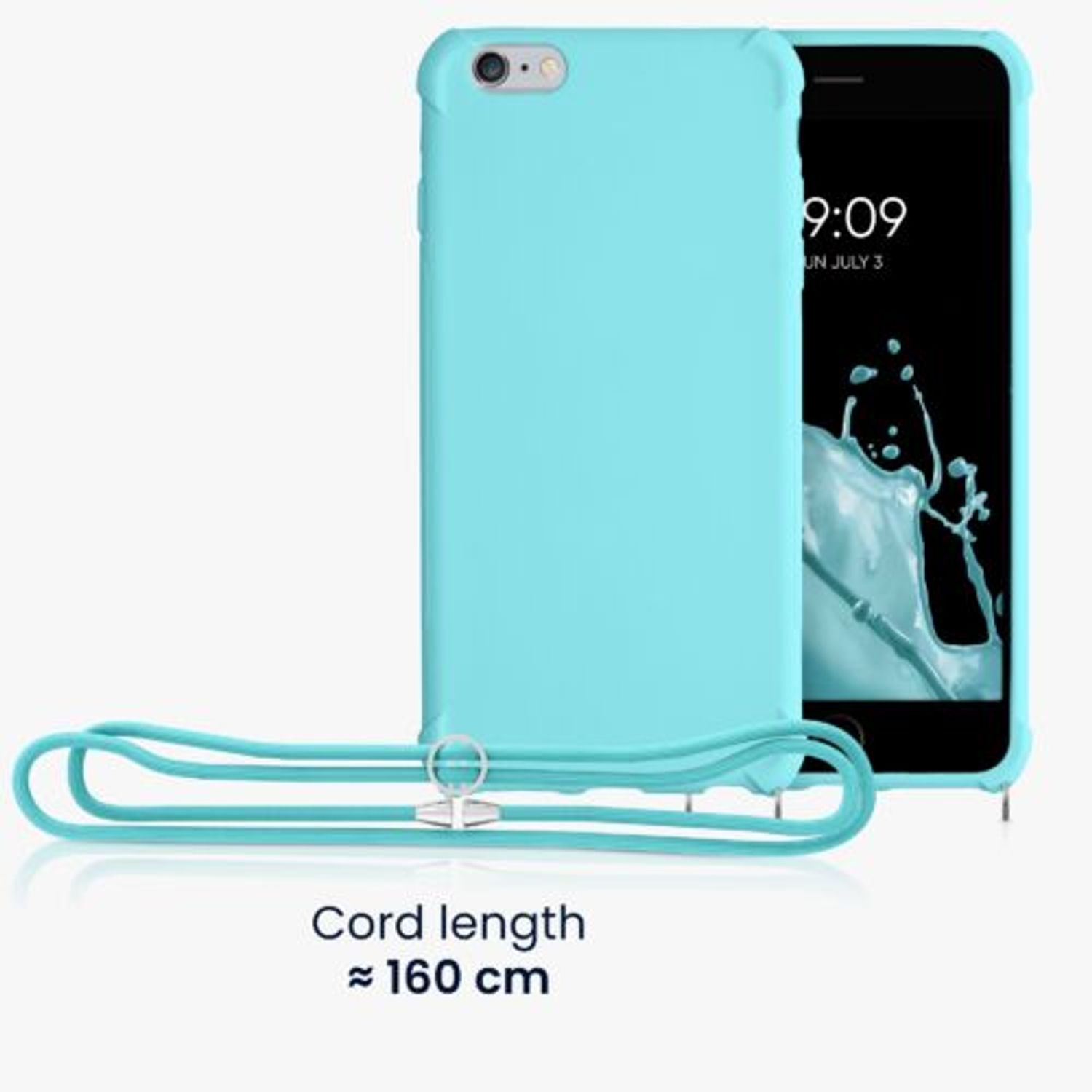 Husa pentru Apple iPhone 6 Plus/iPhone 6s Plus, Silicon, Verde, 56274.23, Kwmobile fotografia produsului View 4 L