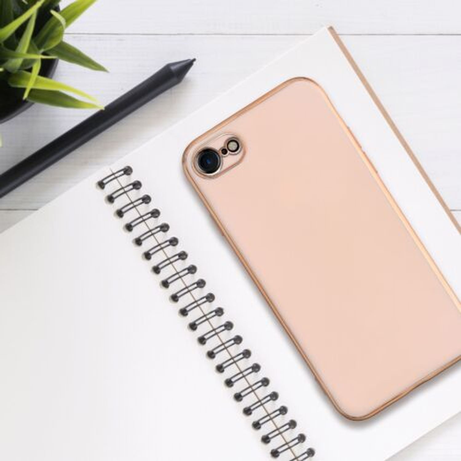 Husa pentru Apple iPhone 8/iPhone 7/iPhone SE 2, Silicon, Roz, 56296.81, Kwmobile fotografia produsului View 3 L