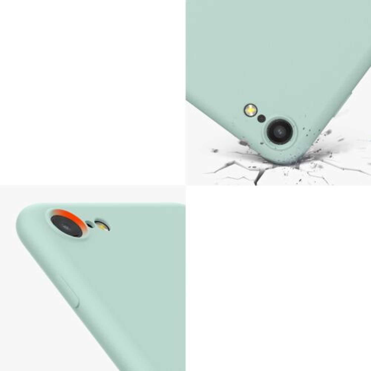 Husa pentru Apple iPhone 8/iPhone 7/iPhone SE 2, Silicon, Verde, 49979.200, Kwmobile fotografia produsului View 9 L