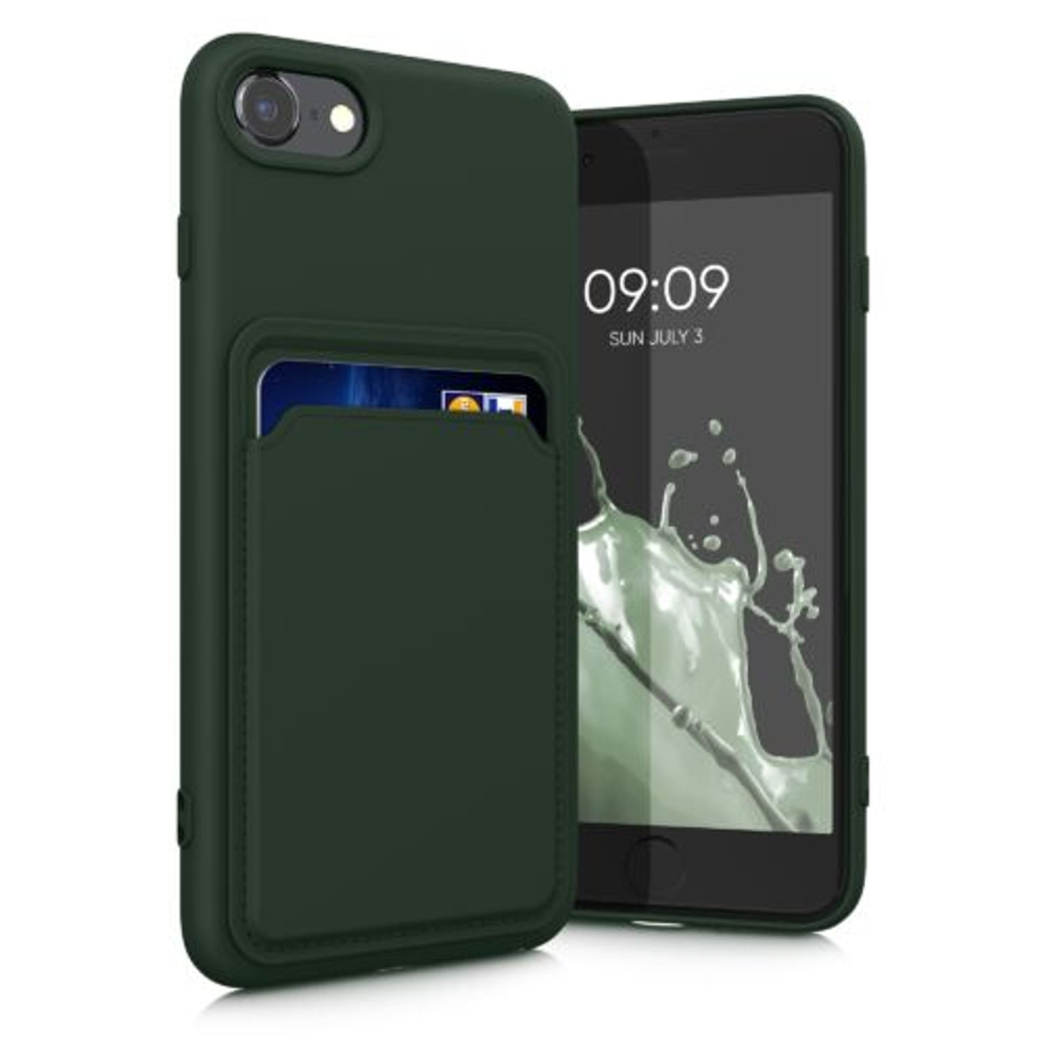 Husa pentru Apple iPhone 8/iPhone 7/iPhone SE 2, Silicon, Verde, 55117.80, Kwmobile fotografia produsului View 2 L