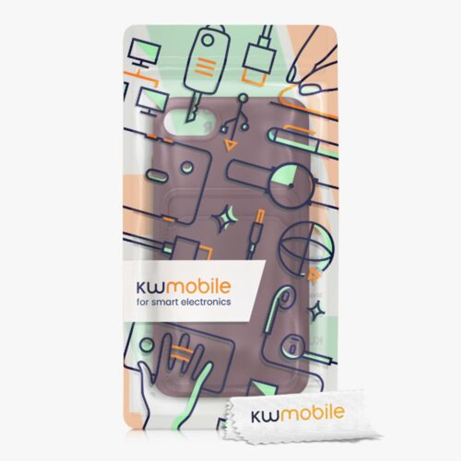Husa pentru Apple iPhone 8/iPhone 7/iPhone SE 2, Silicon, Violet, 55117.190, Kwmobile fotografia produsului View 4 L