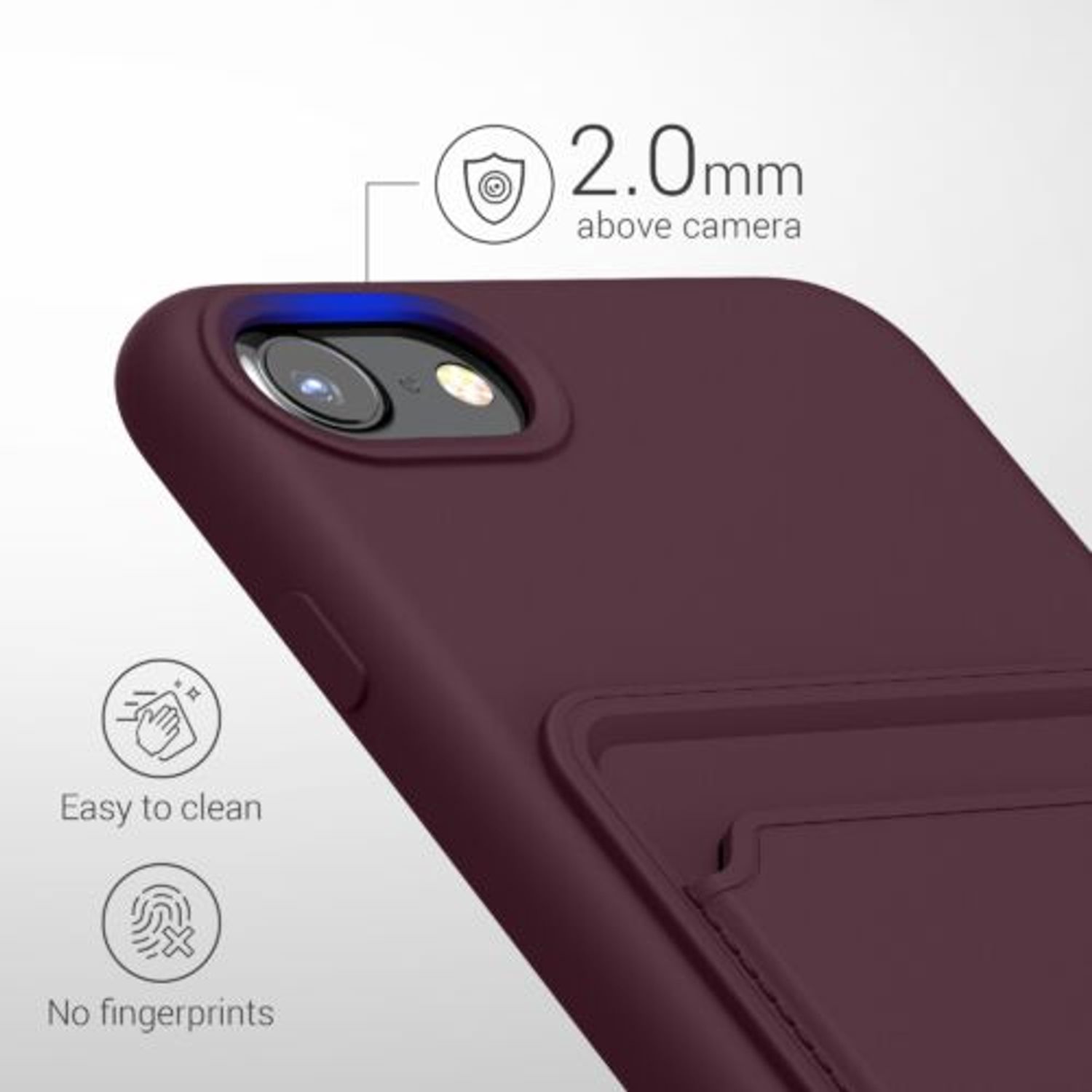 Husa pentru Apple iPhone 8/iPhone 7/iPhone SE 2, Silicon, Violet, 55117.190, Kwmobile fotografia produsului View 8 L