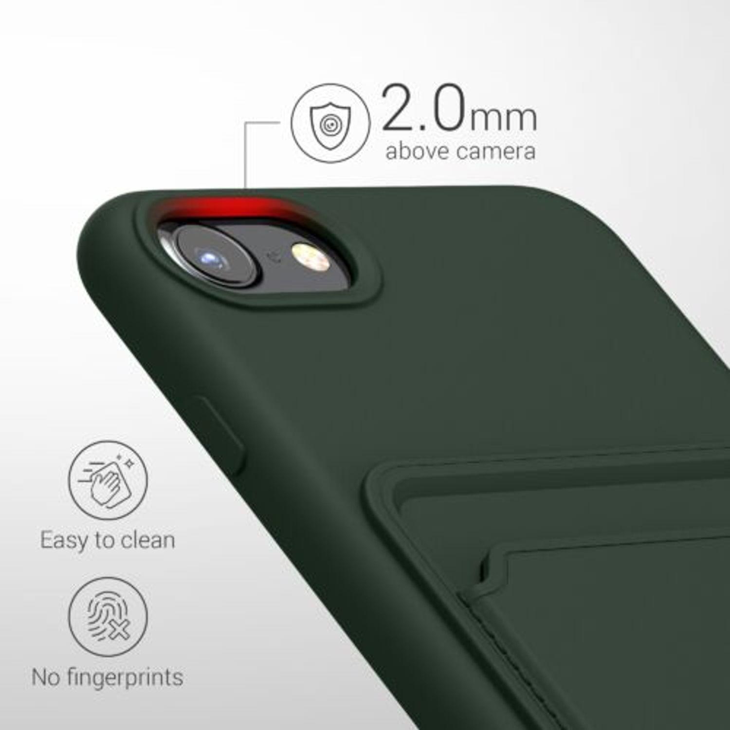Husa pentru Apple iPhone 8/iPhone 7/iPhone SE 2, Silicon, Verde, 55117.80, Kwmobile fotografia produsului View 6 L