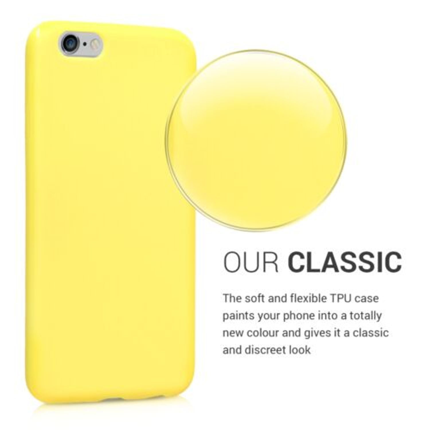 Husa pentru Apple iPhone 6/iPhone 6s, Silicon, Galben, 35176.30 fotografia produsului View 4 L