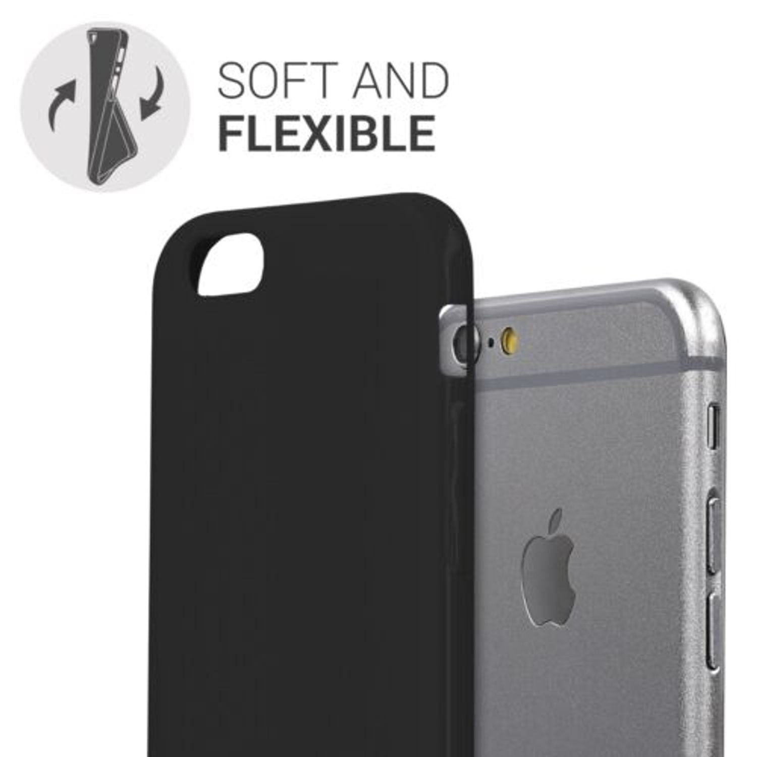 Husa pentru Apple iPhone 6/iPhone 6s, Silicon, Negru, 35176.01 fotografia produsului View 5 L