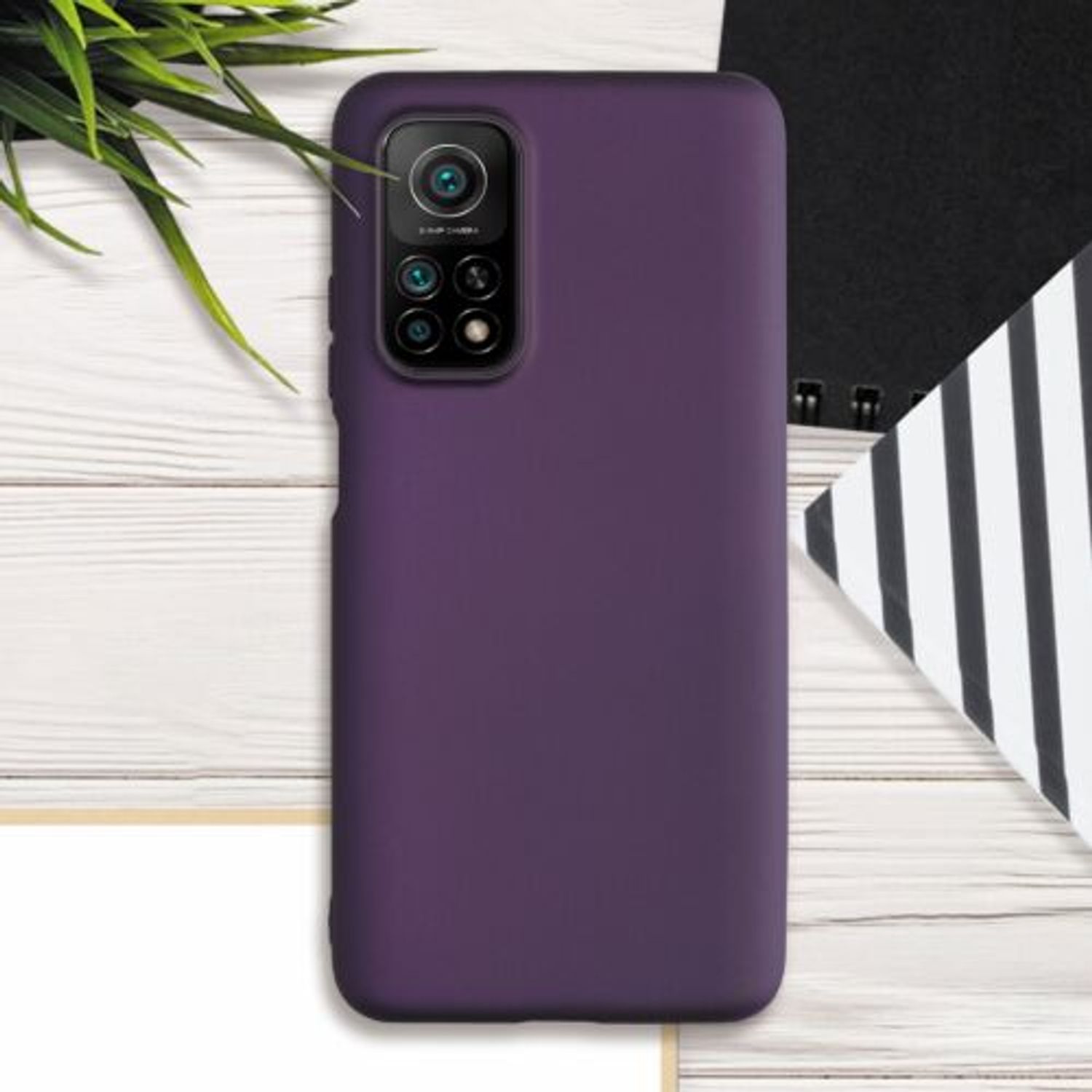 Husa pentru Xiaomi Mi 10T/Mi 10T Pro, Silicon, Mov, 53619.115, Kwmobile fotografia produsului View 3 L