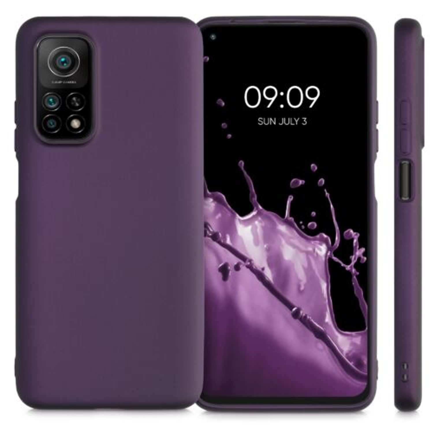 Husa pentru Xiaomi Mi 10T/Mi 10T Pro, Silicon, Mov, 53619.115, Kwmobile fotografia produsului View 2 L