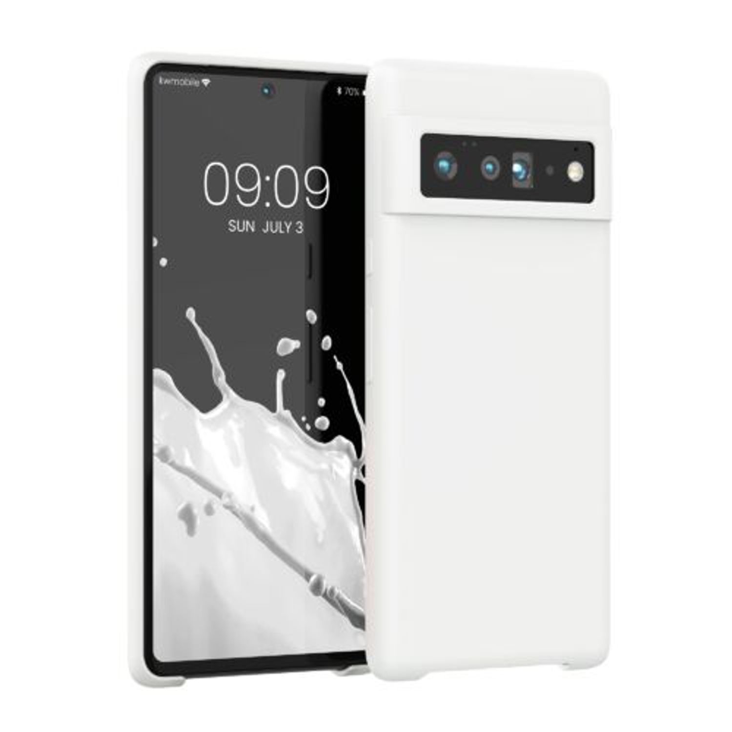 Husa pentru Google Pixel 6 Pro, Silicon, Alb, 55863.48, Kwmobile fotografia produsului