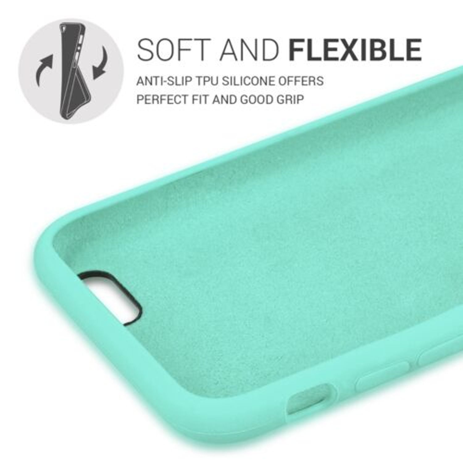 Husa pentru Apple iPhone 6/iPhone 6s, Silicon, Verde, 40223.5 fotografia produsului View 4 L