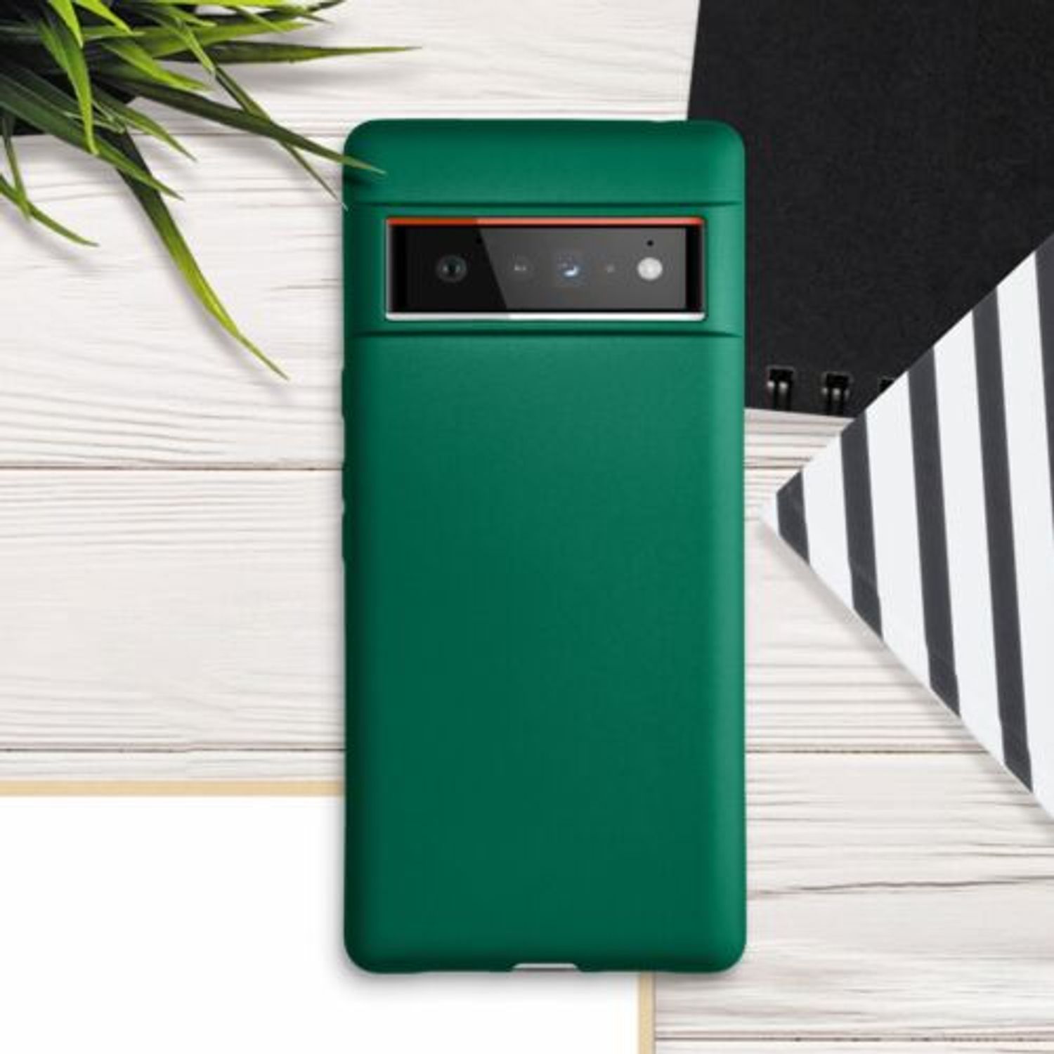 Husa pentru Google Pixel 6 Pro, Silicon, Verde, 55856.170, Kwmobile fotografia produsului View 3 L