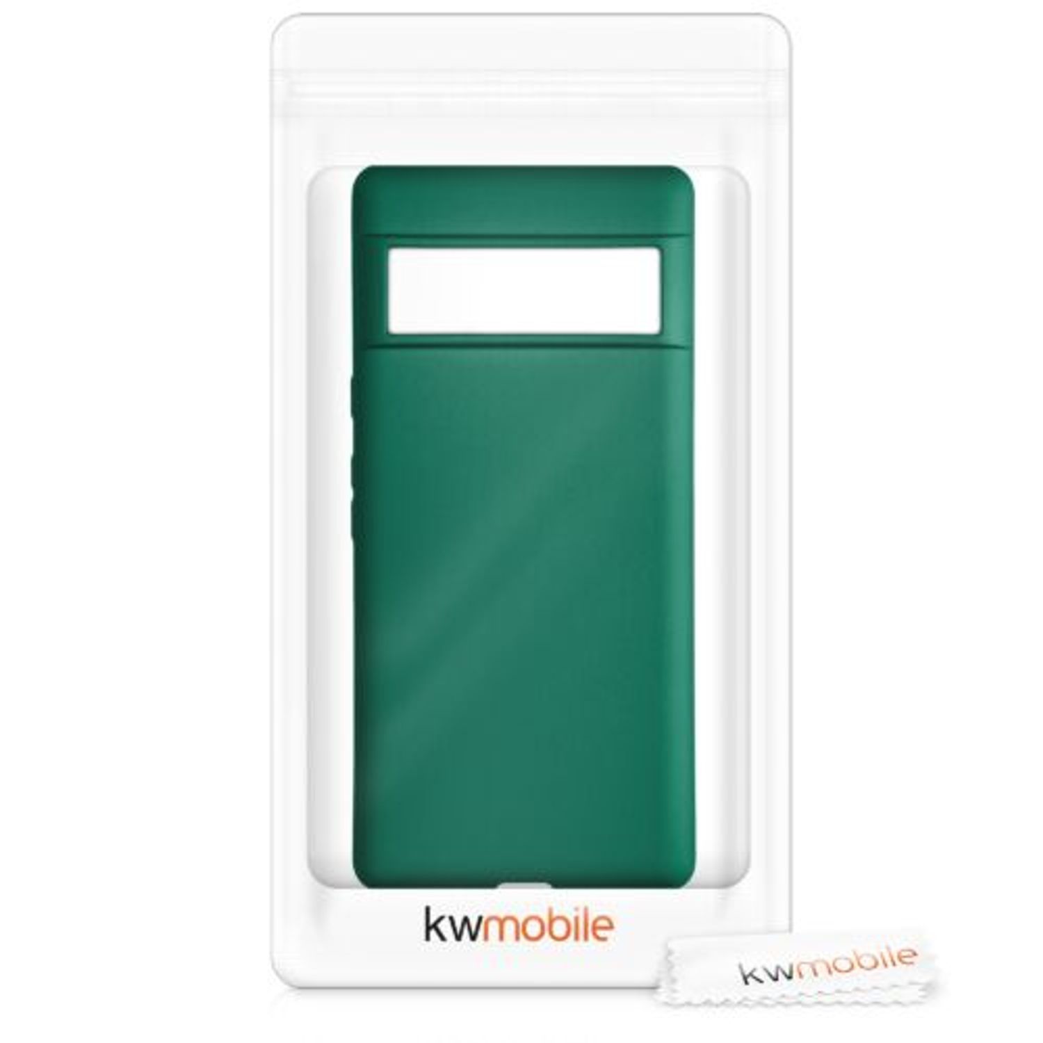 Husa pentru Google Pixel 6 Pro, Silicon, Verde, 55856.170, Kwmobile fotografia produsului View 7 L