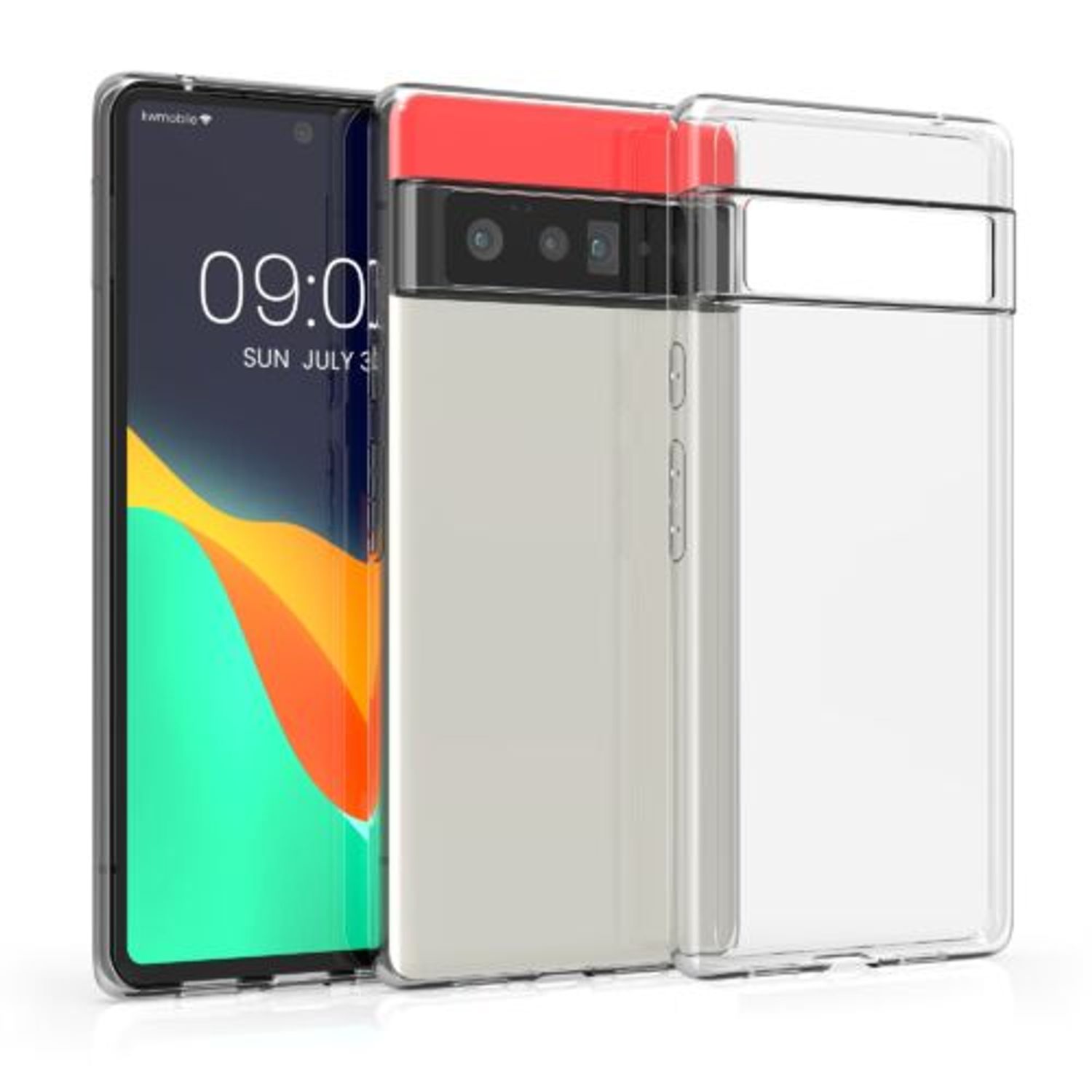 Husa pentru Google Pixel 6 Pro, Silicon, Transparent, 55855.03, Kwmobile fotografia produsului View 2 L