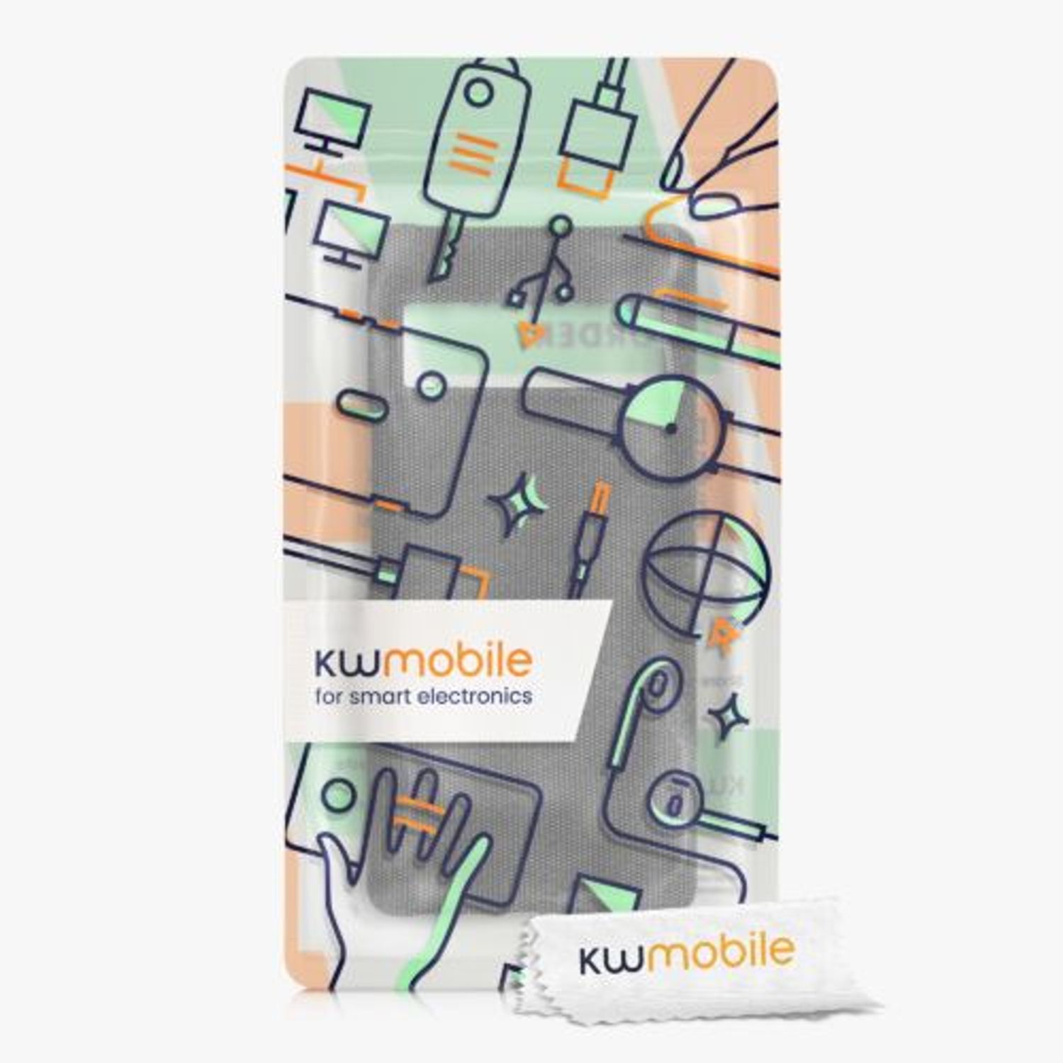 Husa pentru Google Pixel 6 Pro, Textil, Gri, 56945.22, Kwmobile fotografia produsului View 7 L