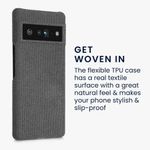 Husa pentru Google Pixel 6 Pro, Textil, Gri, 56945.22, Kwmobile fotografia produsului View 4 S