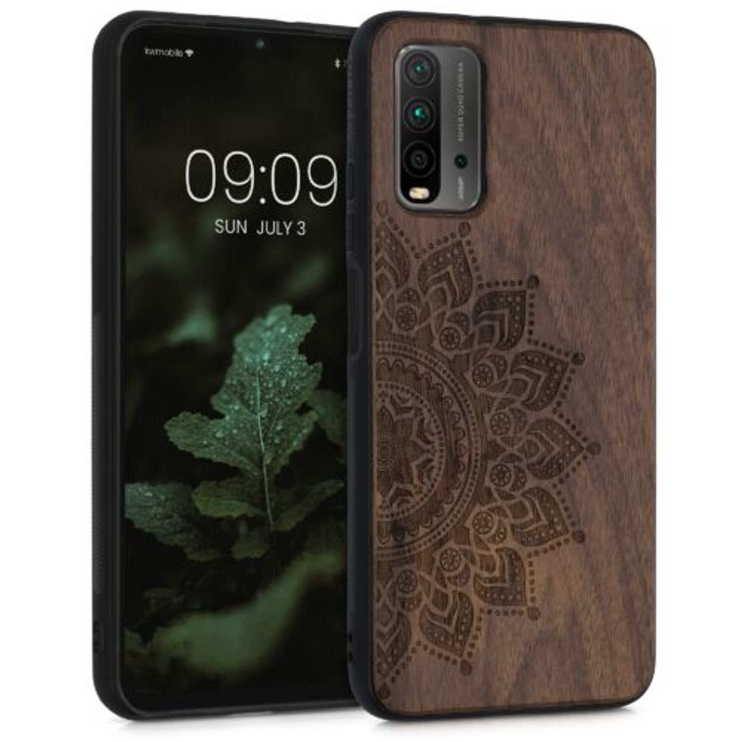 Husa pentru Xiaomi Redmi 9T, Lemn, Maro, 56790.01, Kwmobile fotografia produsului