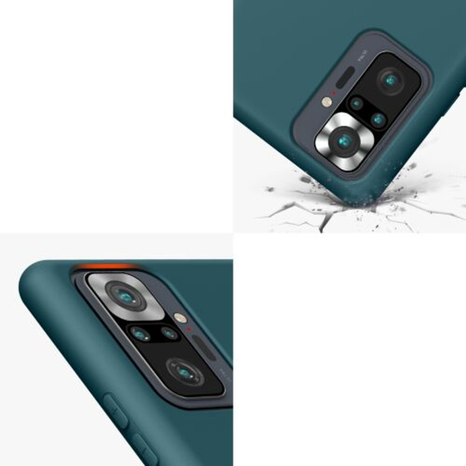 Husa pentru Xiaomi Redmi Note 10 Pro, Silicon, Verde, 56566.57, Kwmobile fotografia produsului View 8 L