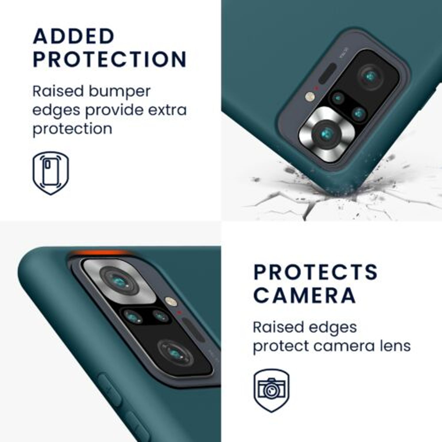 Husa pentru Xiaomi Redmi Note 10 Pro, Silicon, Verde, 56566.57, Kwmobile fotografia produsului View 4 L