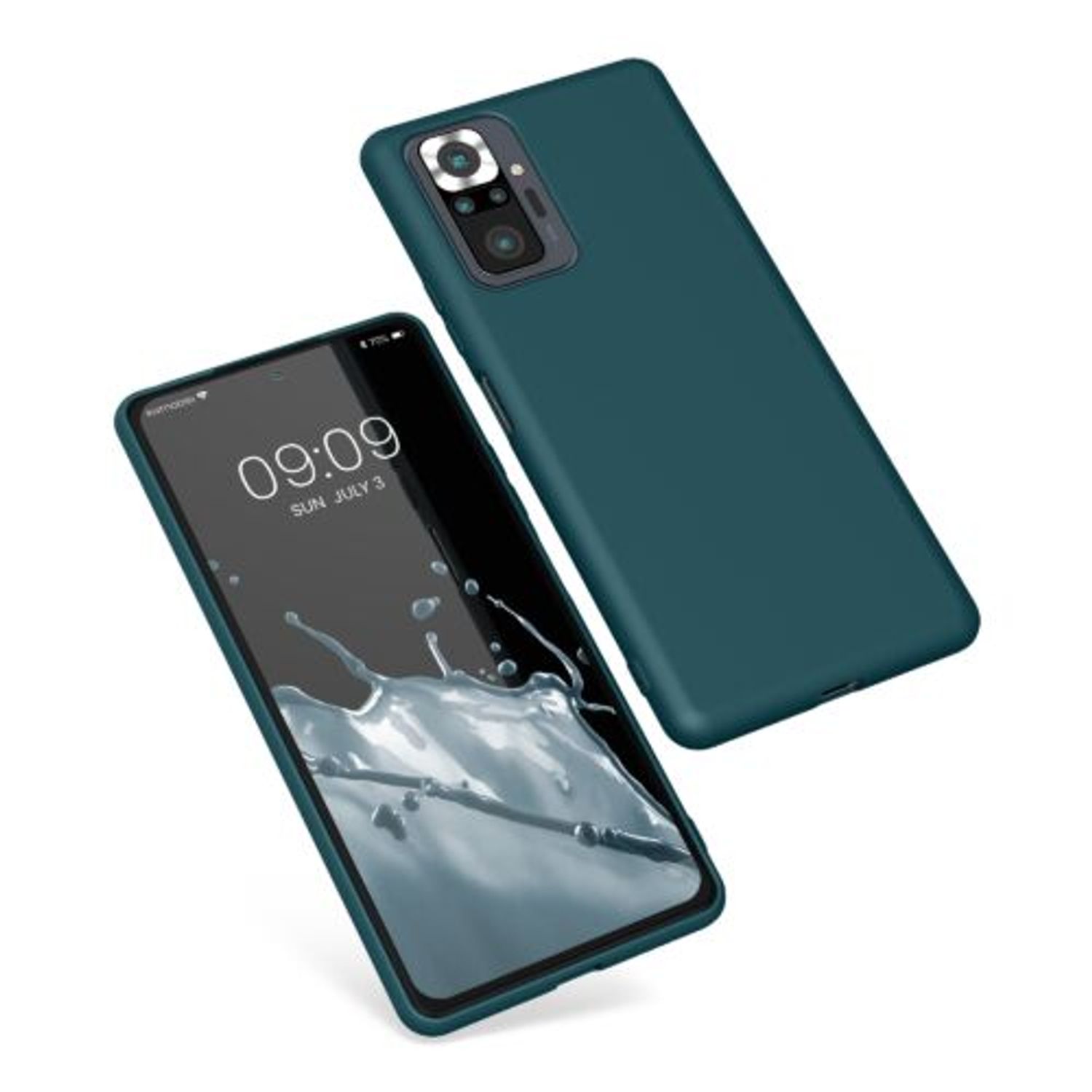 Husa pentru Xiaomi Redmi Note 10 Pro, Silicon, Verde, 56566.57, Kwmobile fotografia produsului View 2 L