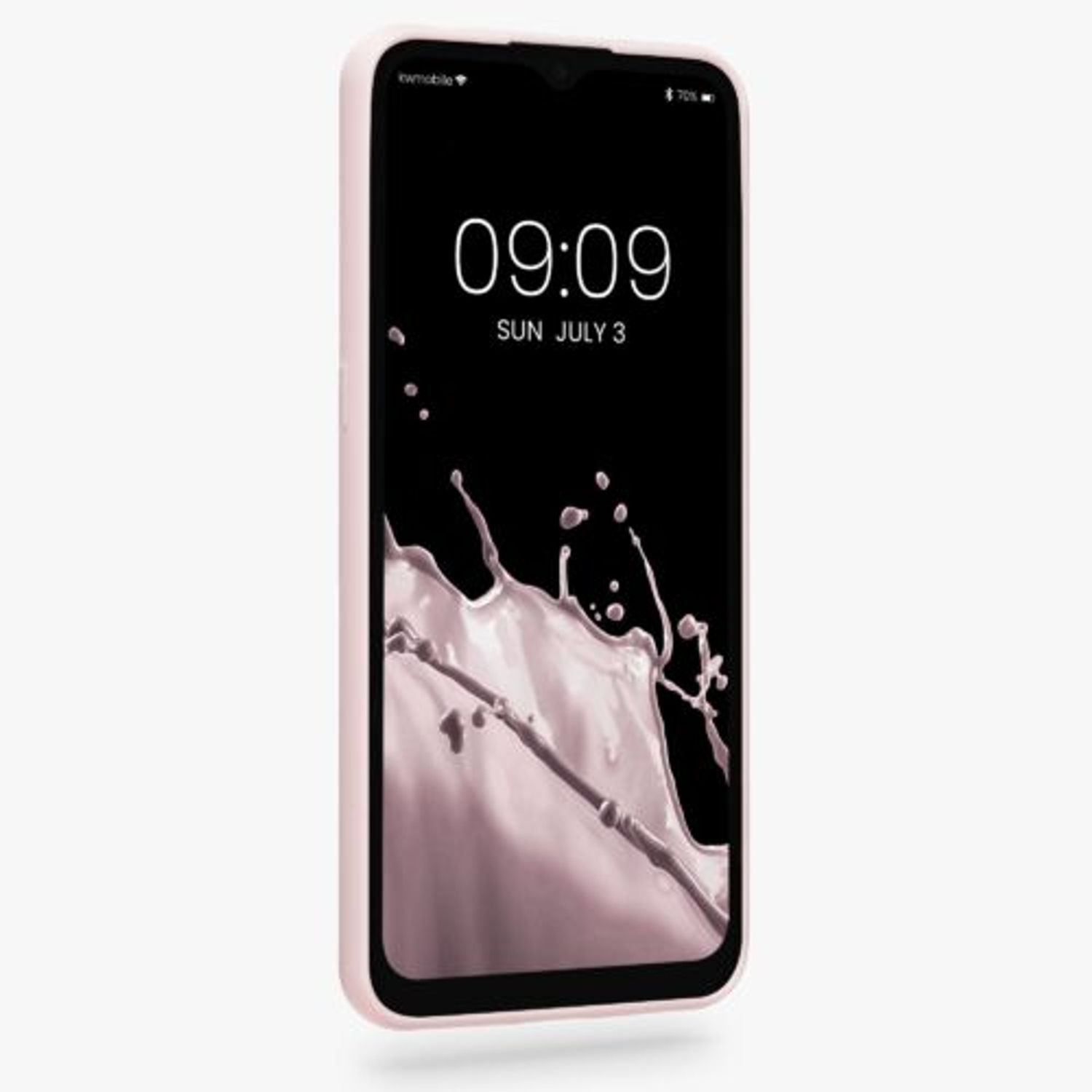 Husa Kwmobile pentru Alcatel 1S (2021), Silicon, Roz, 54466.225 fotografia produsului View 2 L