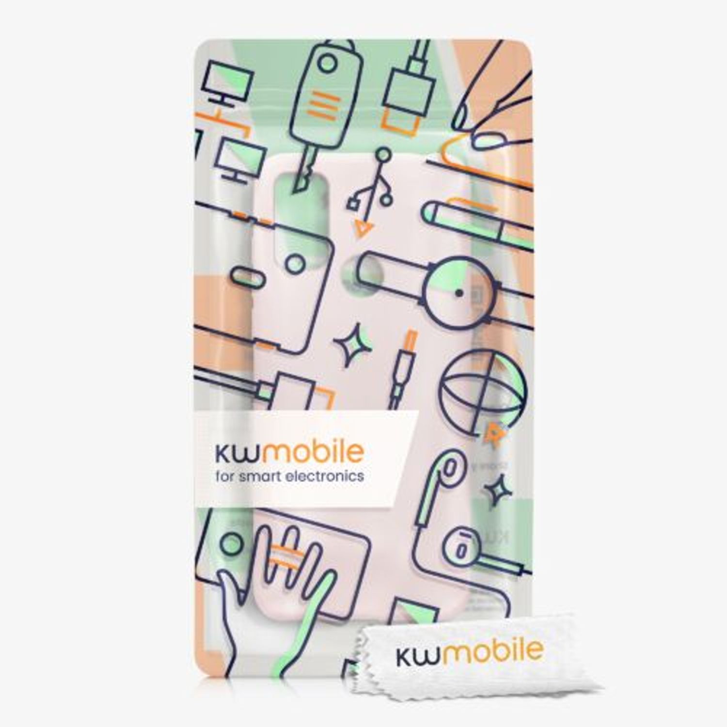 Husa Kwmobile pentru Alcatel 1S (2021), Silicon, Roz, 54466.225 fotografia produsului View 5 L