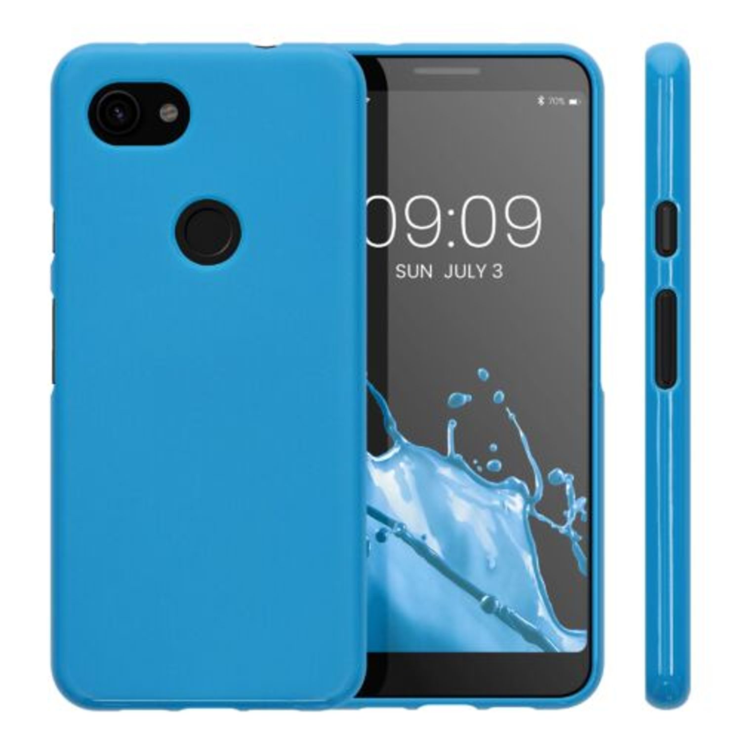 Husa Kwmobile pentru Google Pixel 3a, Silicon, Albastru, 47590.224 fotografia produsului