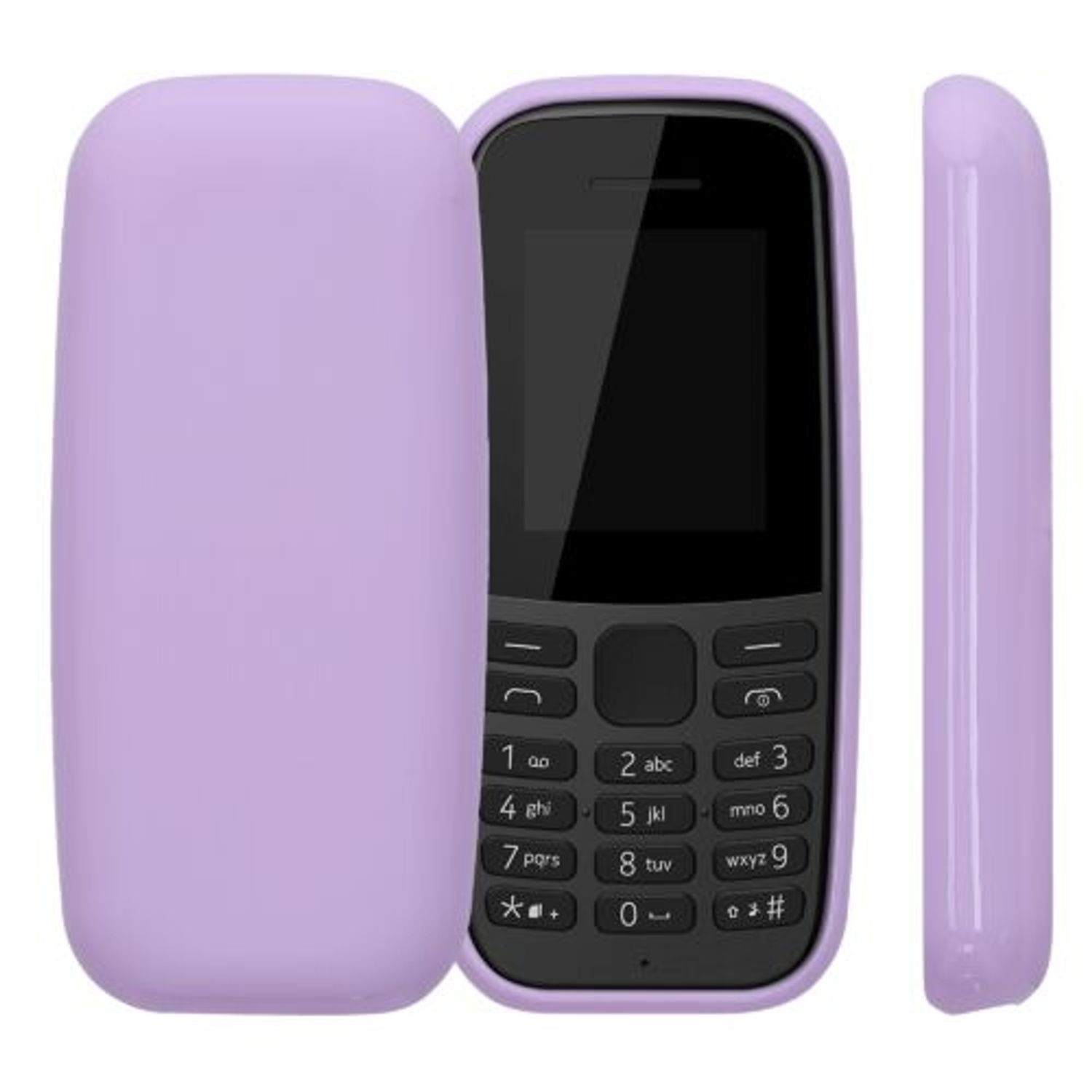 Husa Kwmobile pentru Nokia 105 (2019), Silicon, Mov, 53673.108 fotografia produsului