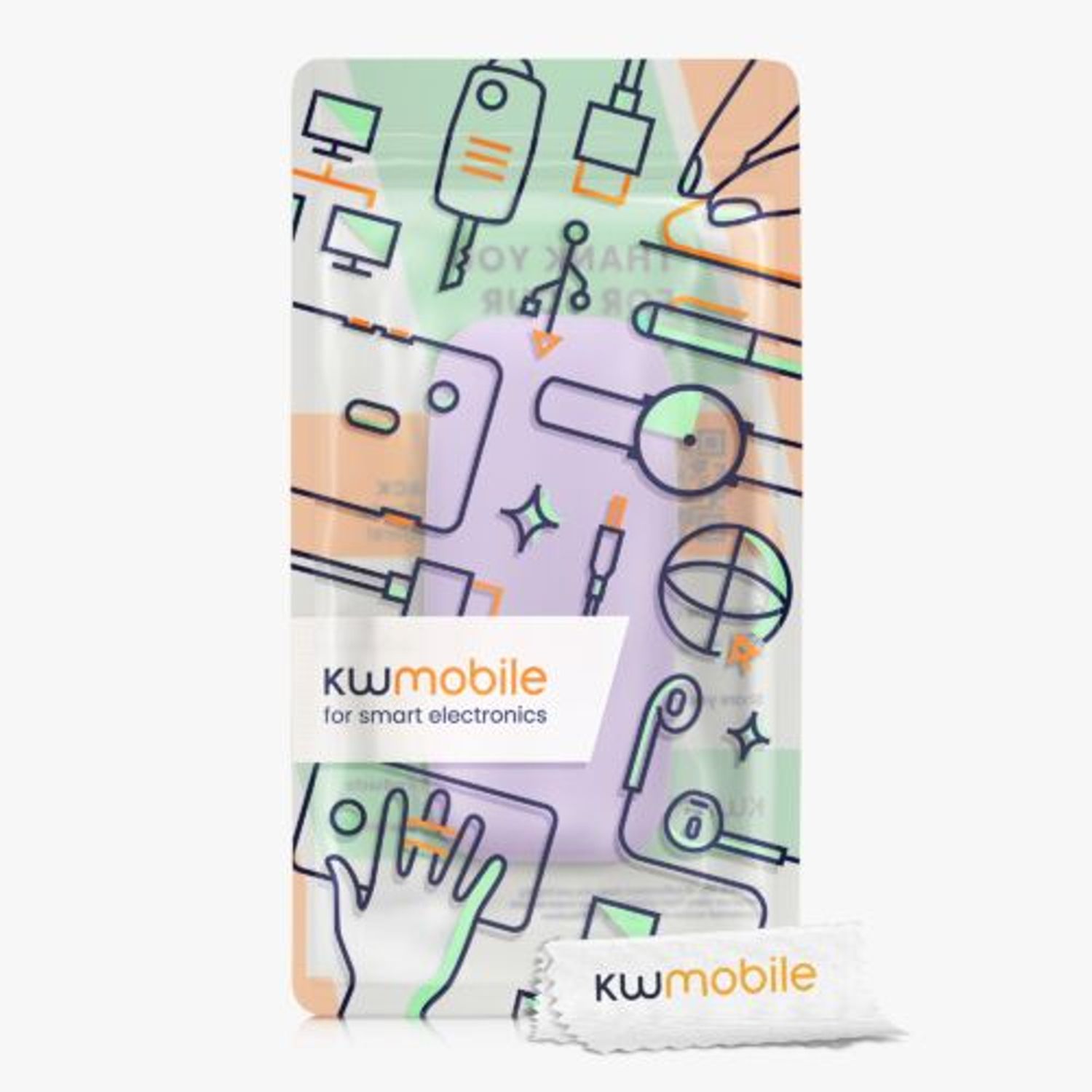 Husa Kwmobile pentru Nokia 105 (2019), Silicon, Mov, 53673.108 fotografia produsului View 6 L