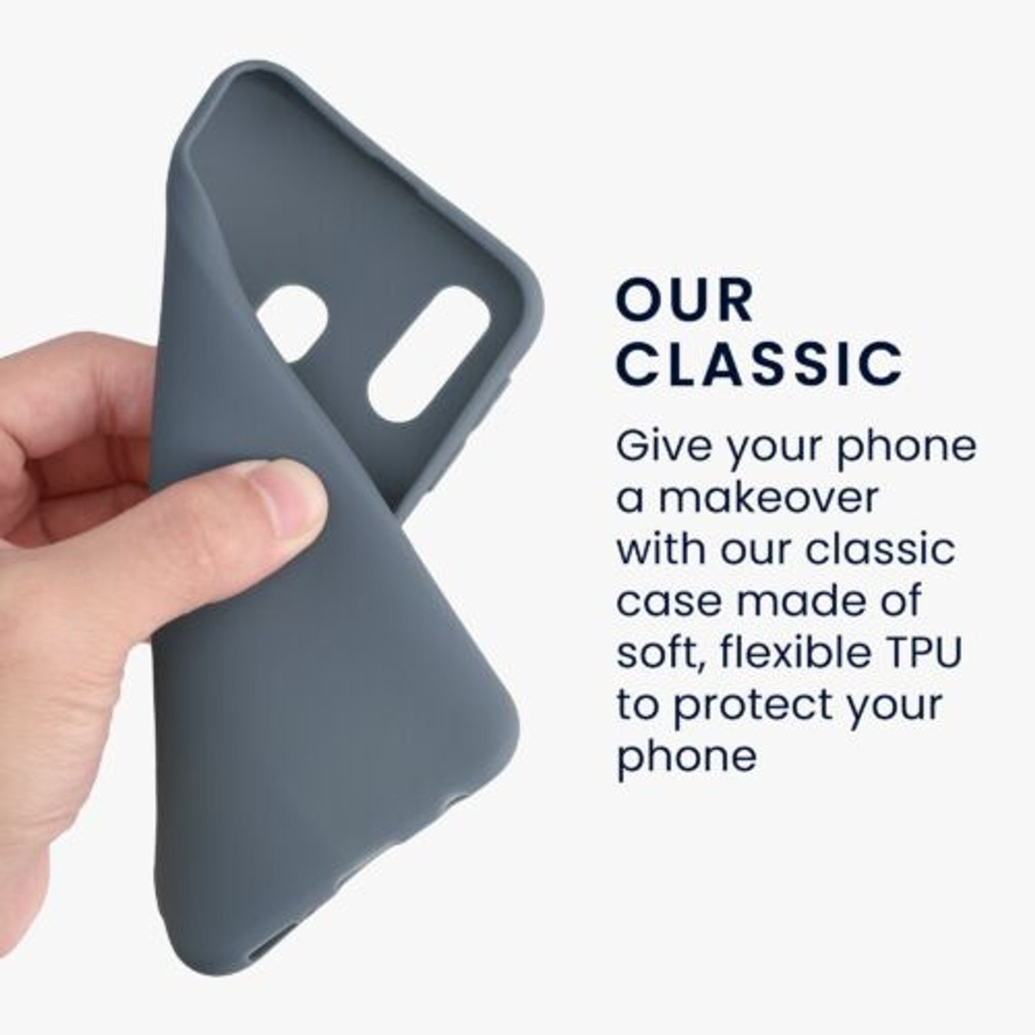 Husa Kwmobile pentru Samsung Galaxy A40, Silicon, Albastru, 48547.202 fotografia produsului View 3 L