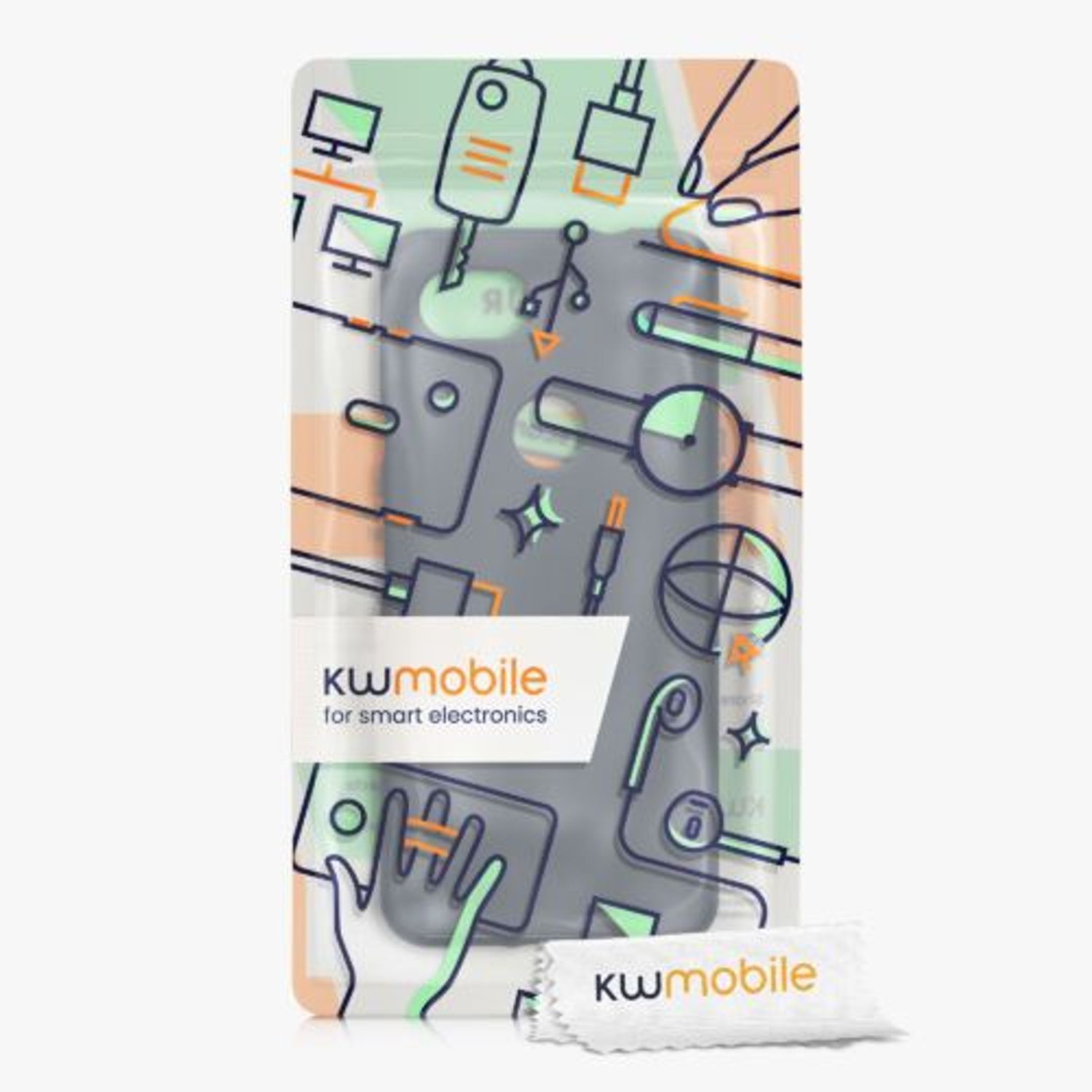 Husa Kwmobile pentru Google Pixel 3a, Silicon, Albastru, 47590.186 fotografia produsului View 6 L