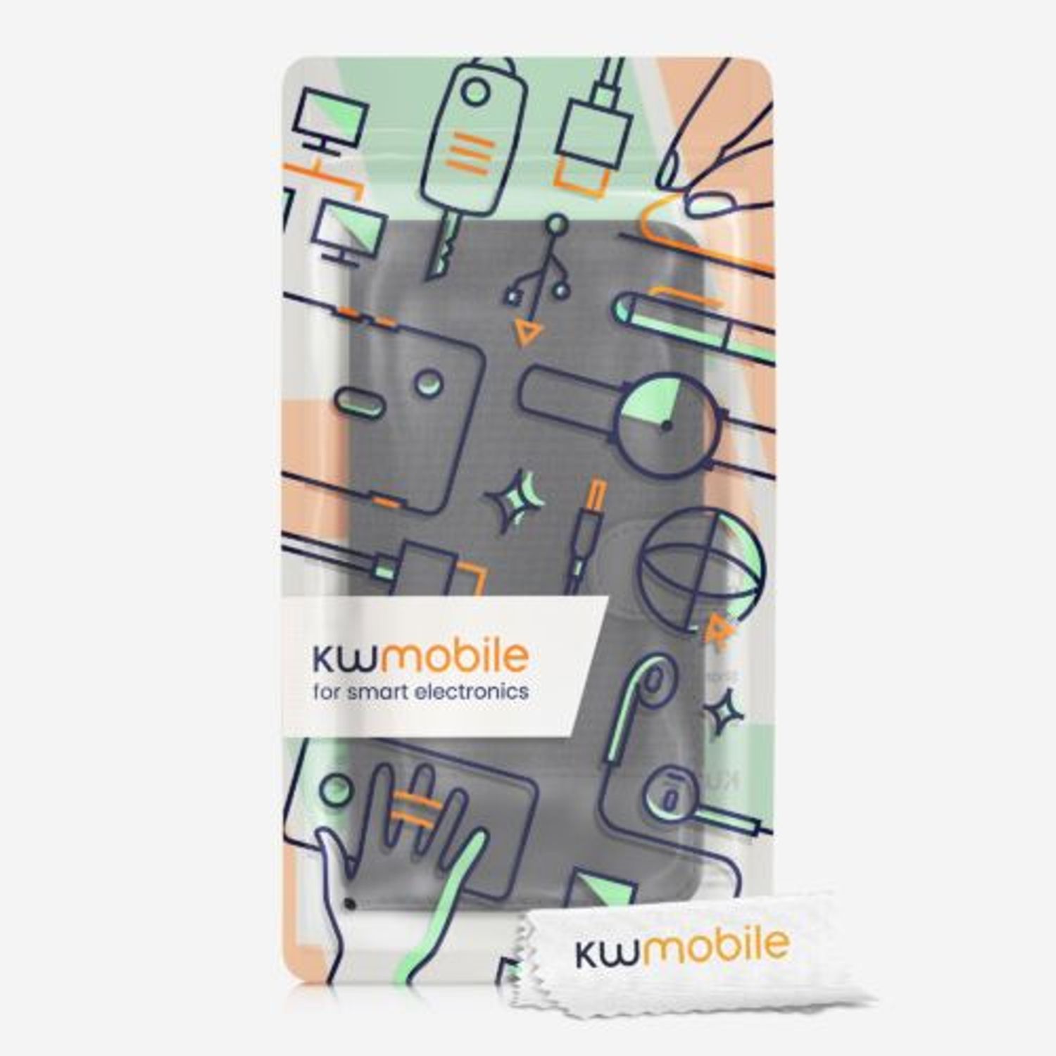 Husa Kwmobile pentru OnePlus 10 Pro, Textil, Negru, 57252.73 fotografia produsului View 6 L