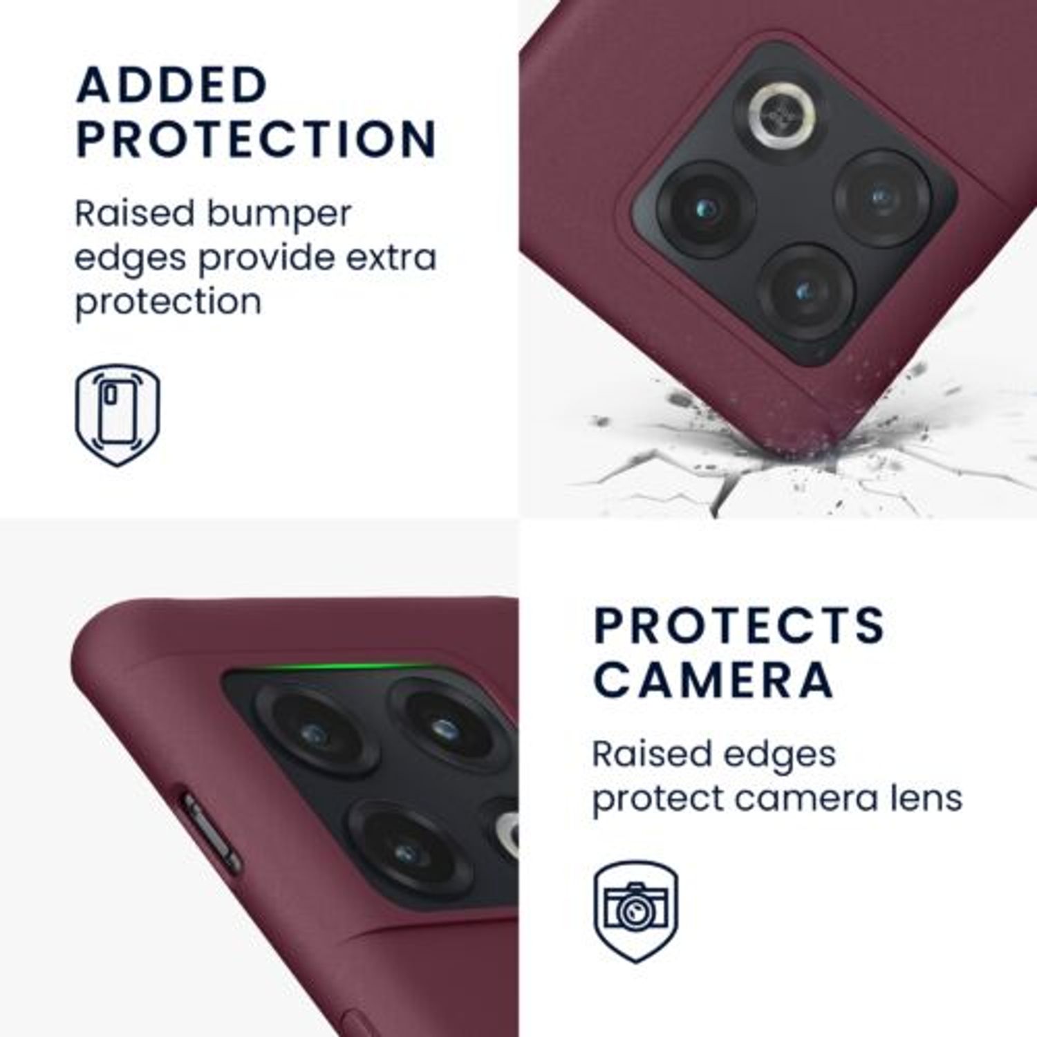 Husa Kwmobile pentru OnePlus 10 Pro, Silicon, Violet, 57245.190 fotografia produsului View 3 L