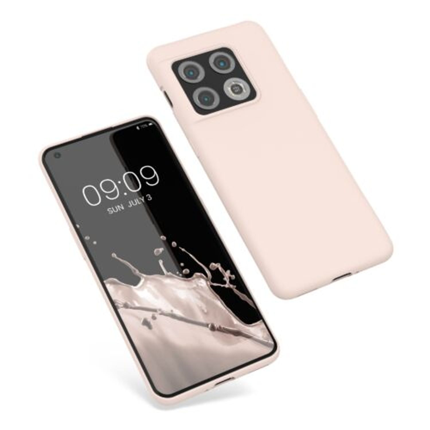 Husa Kwmobile pentru OnePlus 10 Pro, Silicon, Crem, 57460.225 fotografia produsului