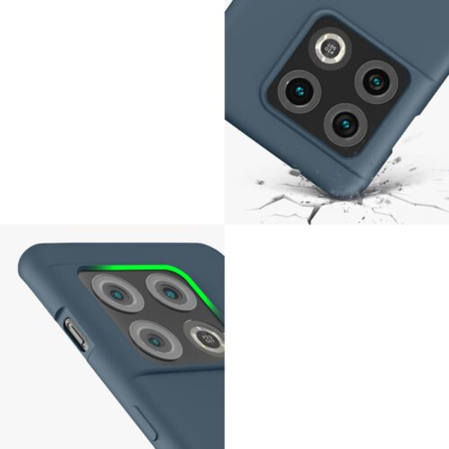 Husa Kwmobile pentru OnePlus 10 Pro, Silicon, Albastru, 57460.202 fotografia produsului View 8 L