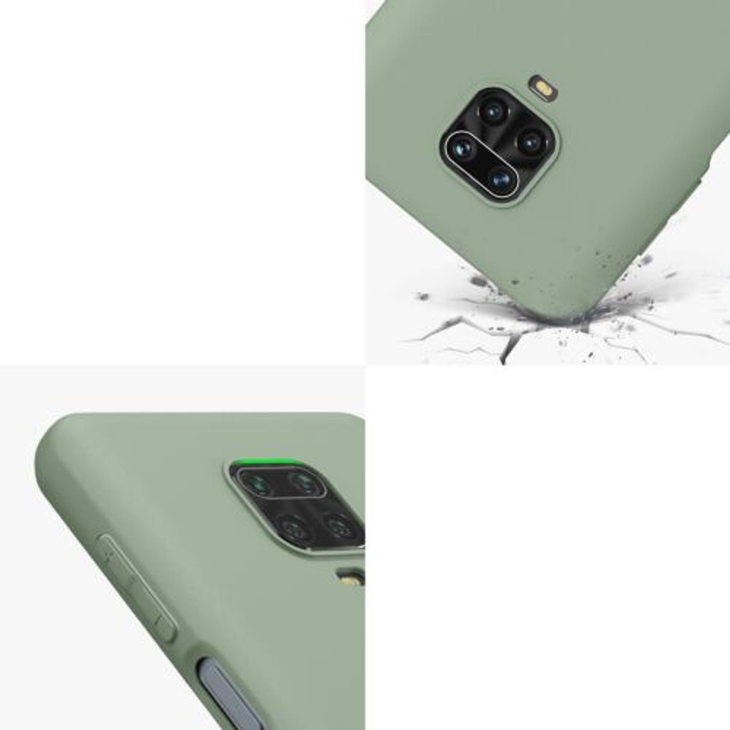 Husa Kwmobile pentru Xiaomi Redmi Note 9S/Redmi Note 9 Pro/Redmi Note 9 Pro Max, Silicon, Verde, 52140.172 fotografia produsului View 7 L
