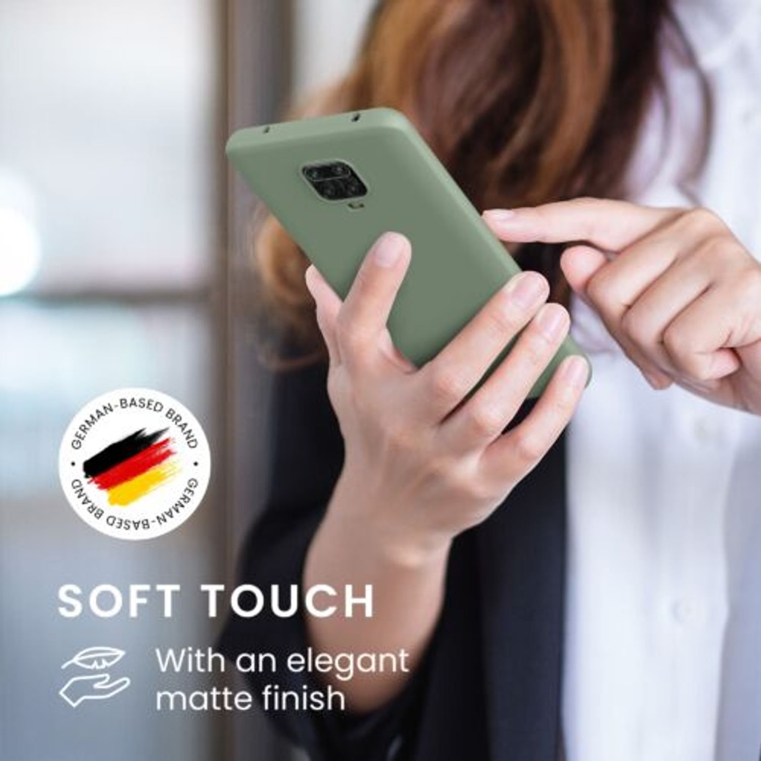 Husa Kwmobile pentru Xiaomi Redmi Note 9S/Redmi Note 9 Pro/Redmi Note 9 Pro Max, Silicon, Verde, 52140.172 fotografia produsului View 4 L