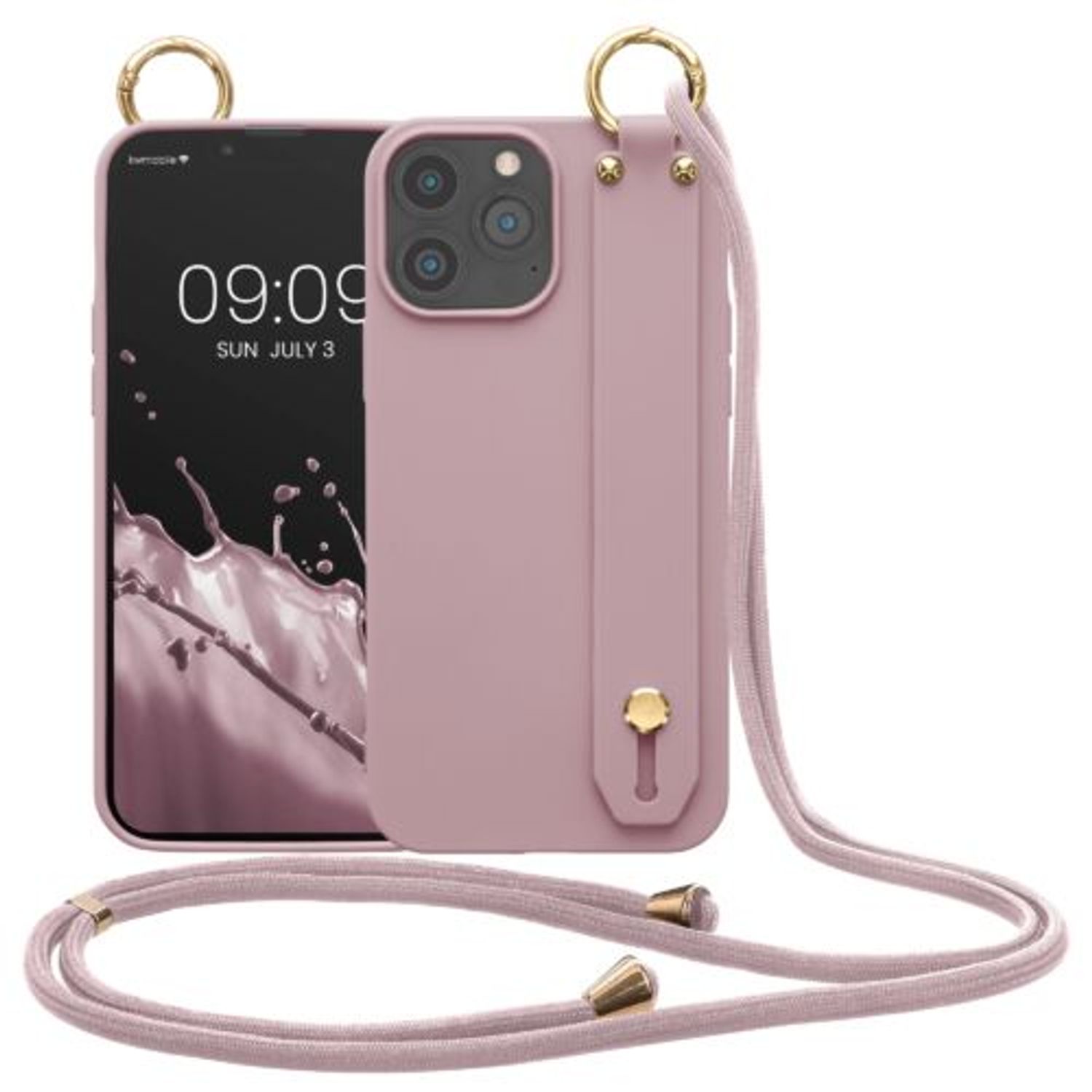 Husa Kwmobile pentru Apple iPhone 13 Pro Max, Silicon, Roz, 56427.193 fotografia produsului