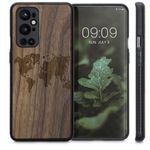 Husa Kwmobile pentru OnePlus 9 Pro, Lemn, Maro, 54433.03 fotografia produsului