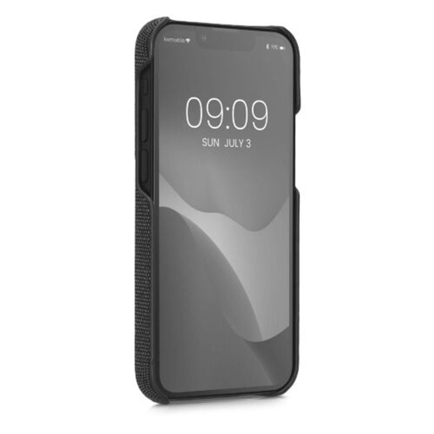 Husa Kwmobile pentru Apple iPhone 13 Mini, Textil, Gri, 57451.01 fotografia produsului View 2 L