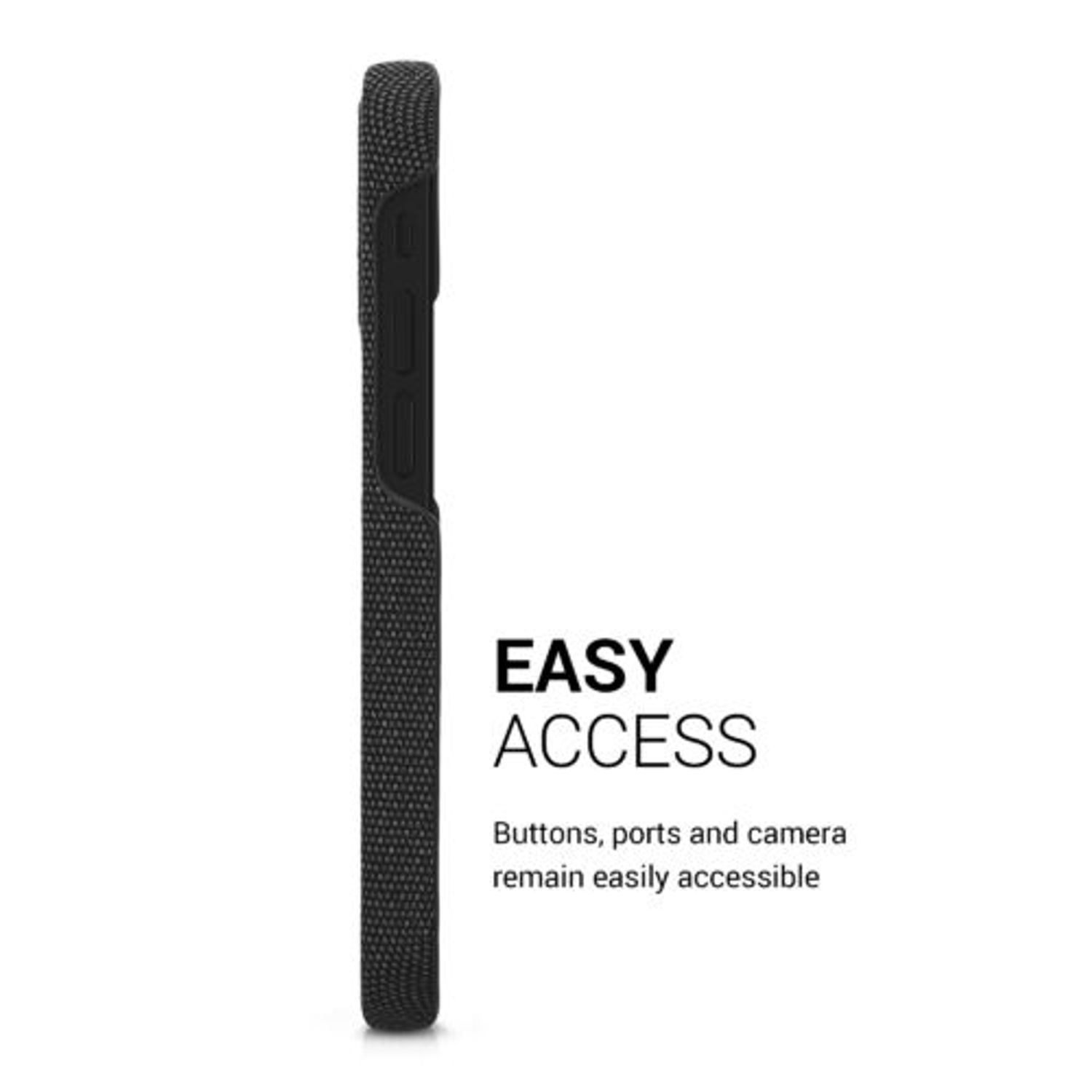 Husa Kwmobile pentru Apple iPhone 13 Mini, Textil, Gri, 57451.01 fotografia produsului View 5 L