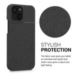 Husa Kwmobile pentru Apple iPhone 13 Mini, Textil, Gri, 57451.01 fotografia produsului View 6 S