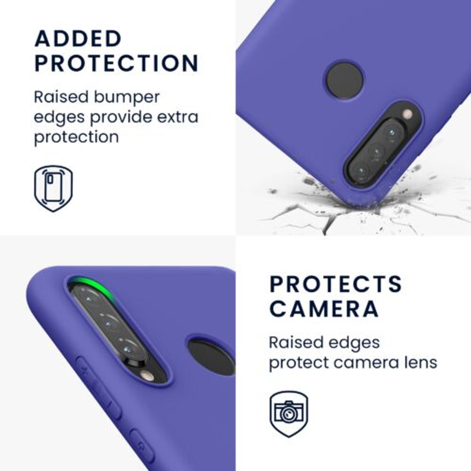 Husa Kwmobile pentru Huawei P30 Lite, Silicon, Albastru, 47499.234 fotografia produsului View 5 L