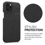 Husa Kwmobile pentru Apple iPhone 12 Pro Max, Textil, Gri, 57450.01 fotografia produsului View 8 S