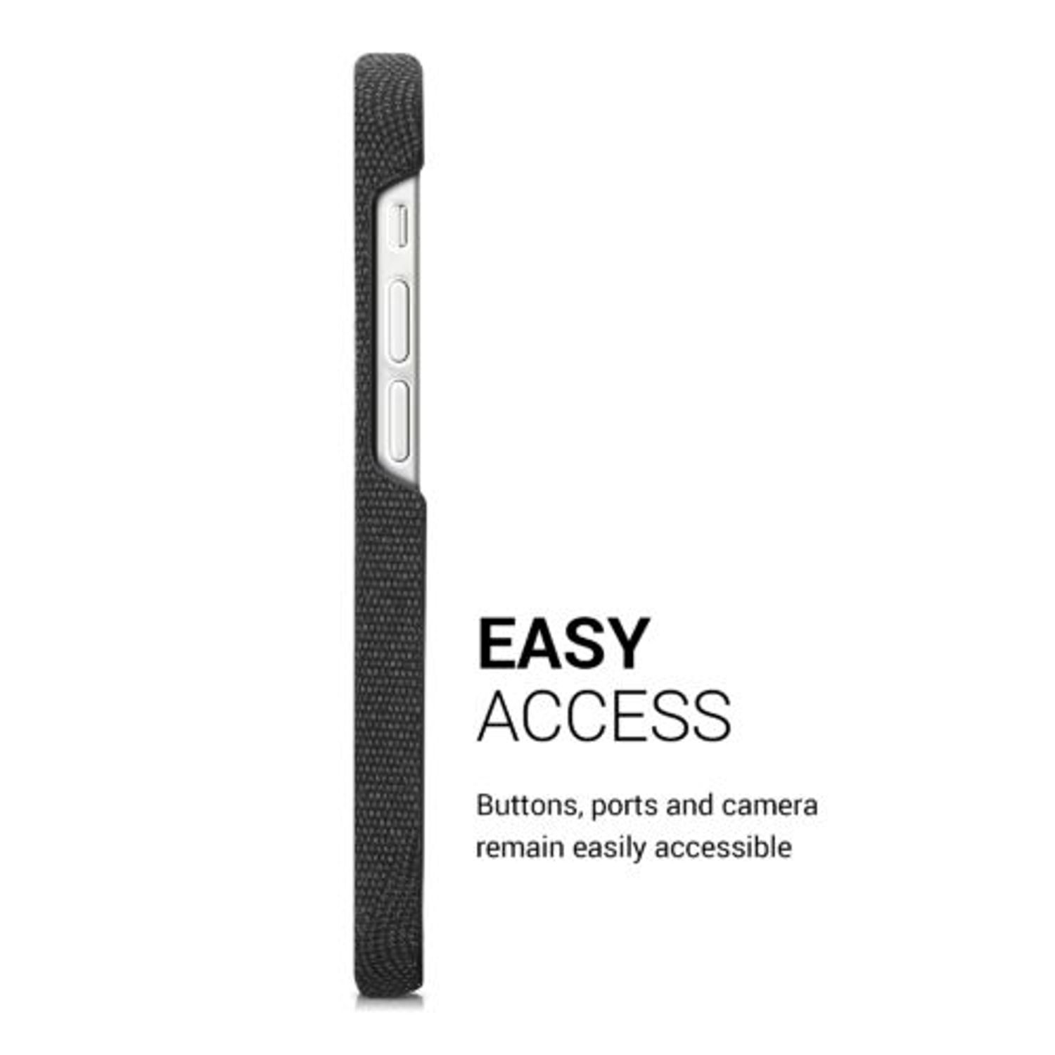 Husa Kwmobile pentru Apple iPhone 12 Mini, Textil, Gri, 57449.01 fotografia produsului View 4 L