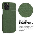 Husa Kwmobile pentru Apple iPhone 12/iPhone 12 Pro, Textil, Verde, 55752.07 fotografia produsului View 3 S