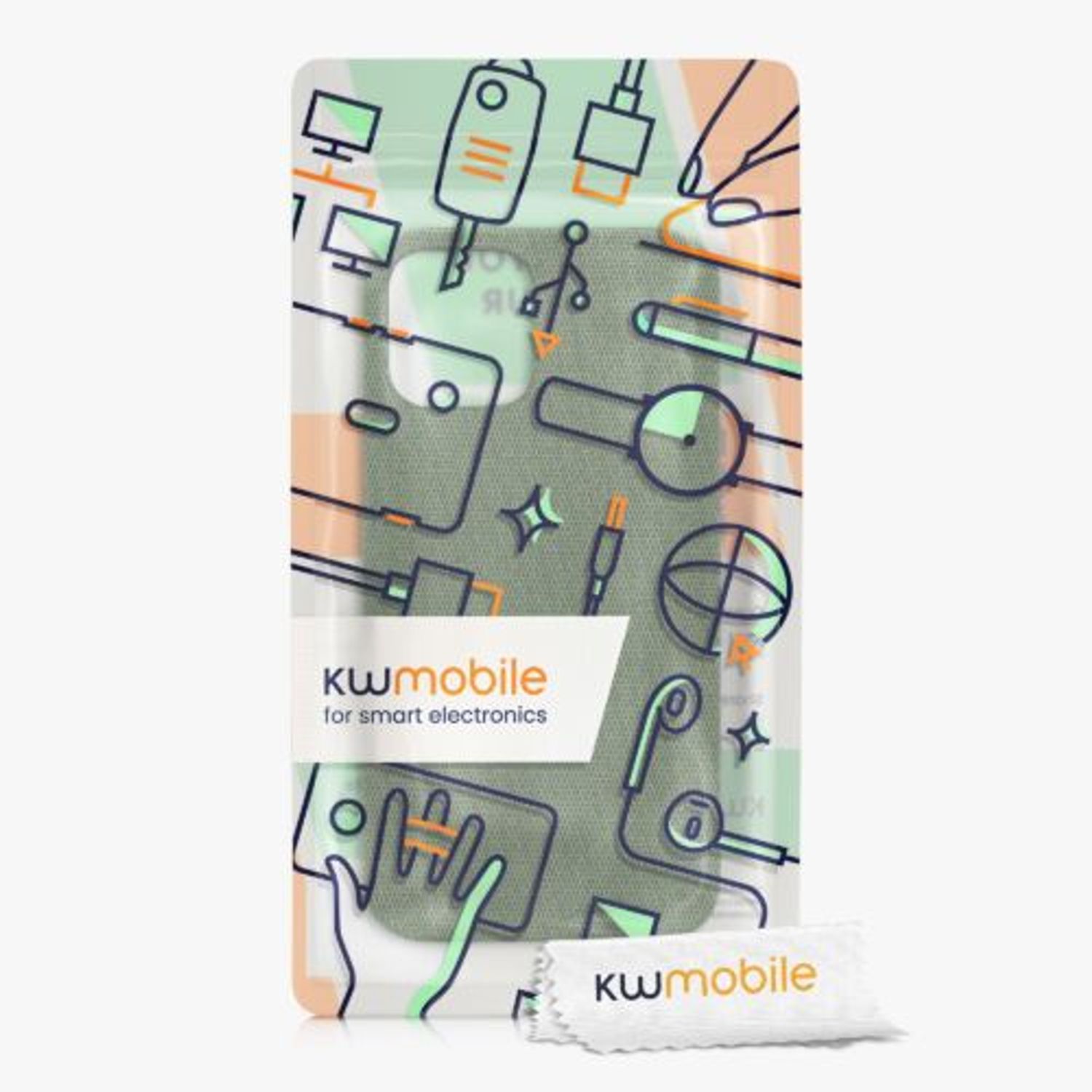 Husa Kwmobile pentru Apple iPhone 12/iPhone 12 Pro, Textil, Verde, 55752.07 fotografia produsului View 6 L