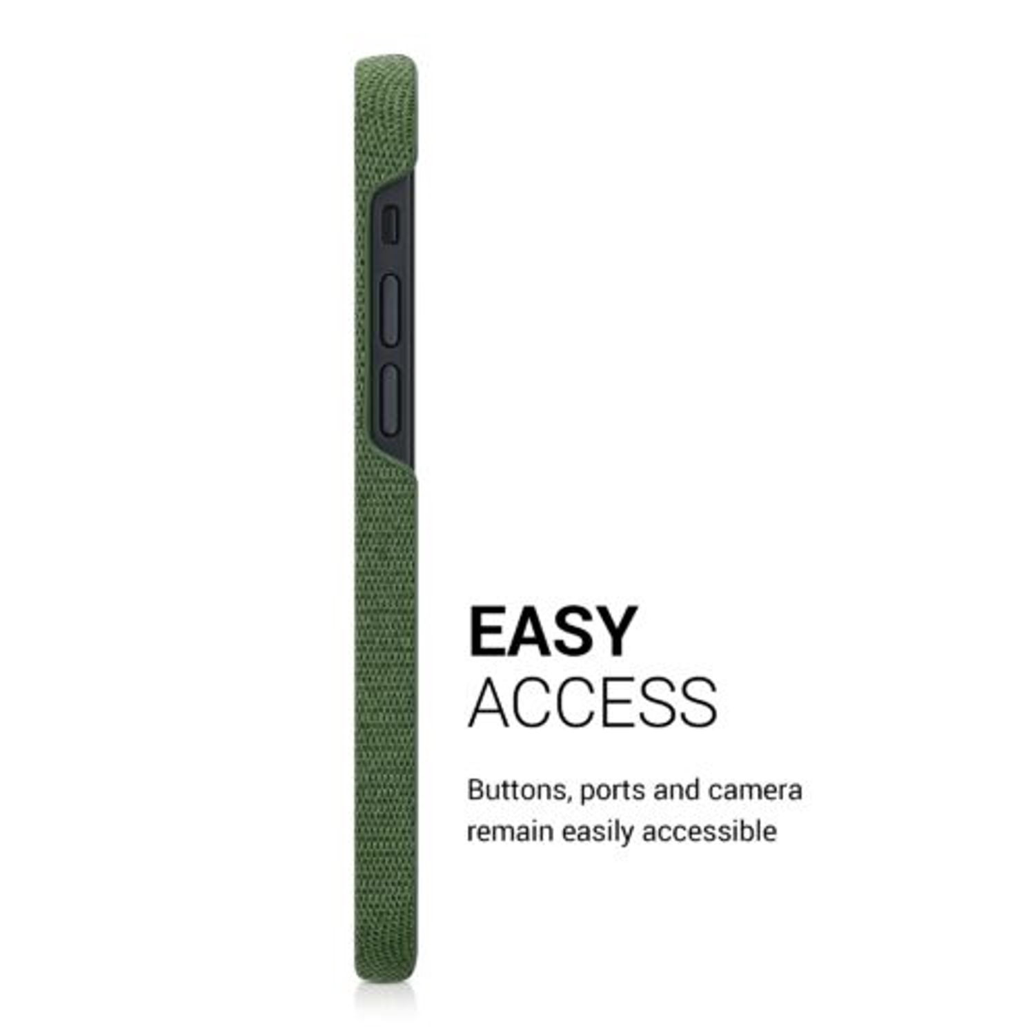 Husa Kwmobile pentru Apple iPhone 12/iPhone 12 Pro, Textil, Verde, 55752.07 fotografia produsului View 4 L