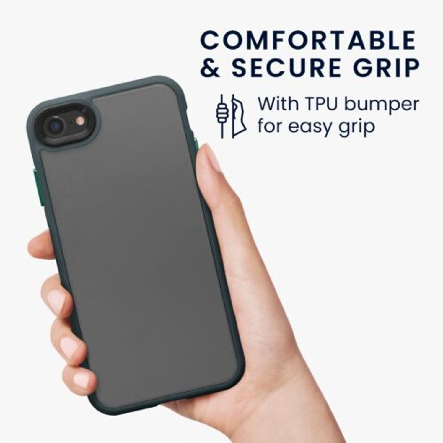 Husa Kwmobile pentru Apple iPhone 8/iPhone 7/iPhone SE 2, Silicon, Verde/Transparent, 57457.80 fotografia produsului View 4 L