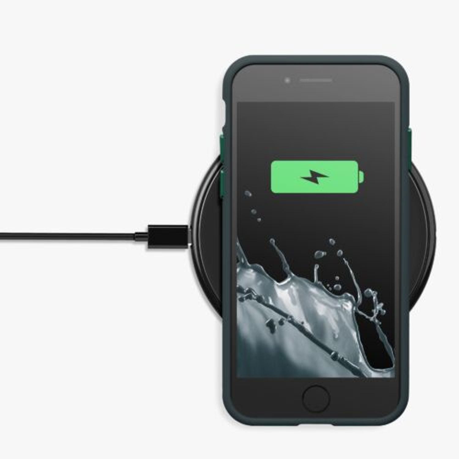 Husa Kwmobile pentru Apple iPhone 8/iPhone 7/iPhone SE 2, Silicon, Verde/Transparent, 57457.80 fotografia produsului View 10 L