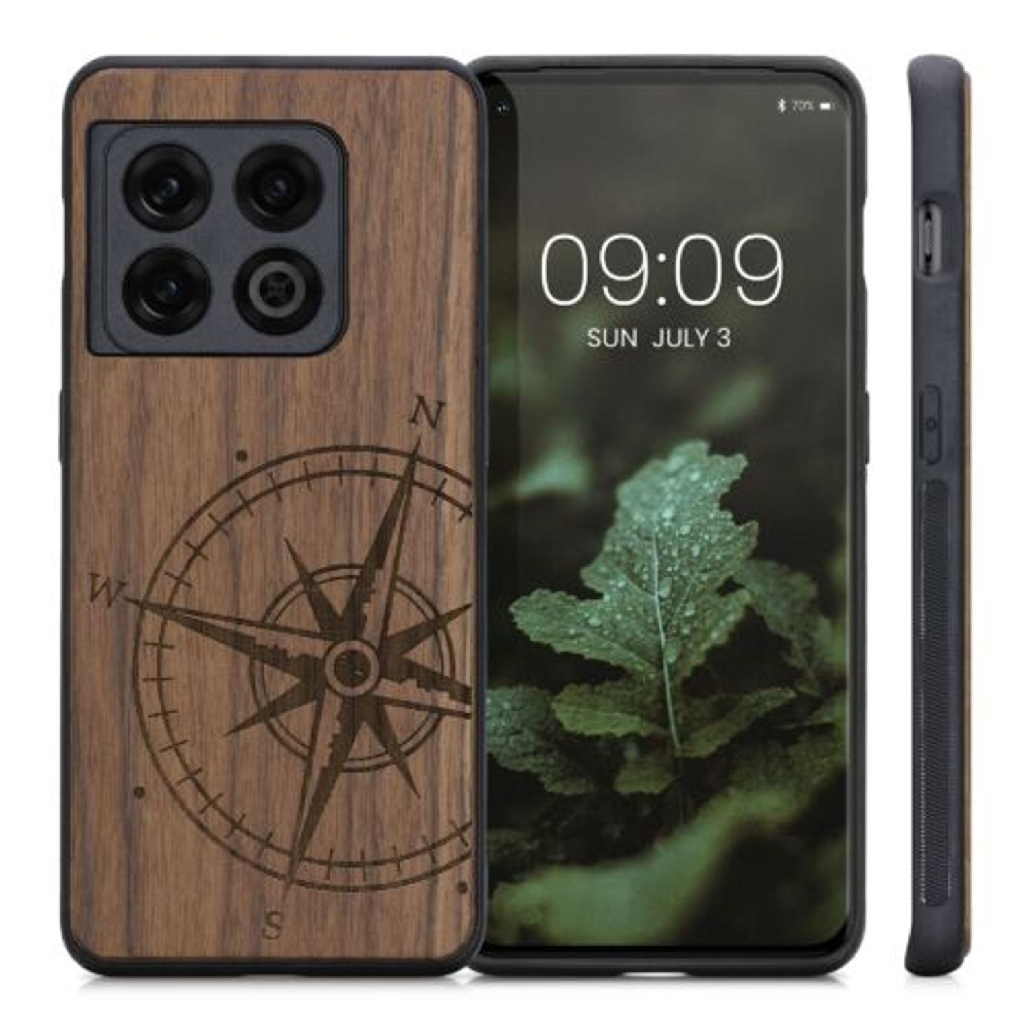 Husa Kwmobile pentru OnePlus 10 Pro, Lemn, Maro, 57462.01 fotografia produsului